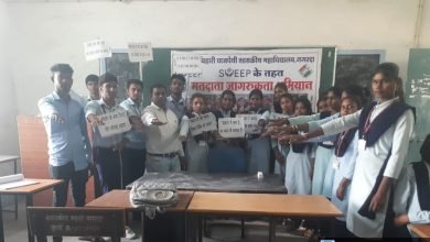 नगरदा महाविद्यालय में मतदाता जागरूकता के लिए दिलाई गई शपथ, मतदाता जागरूकता के लिए परिवार के साथ ही आसपास के लोगों को प्रेरित करने दिया गया संदेश चौथा स्तंभ || Console Corptech