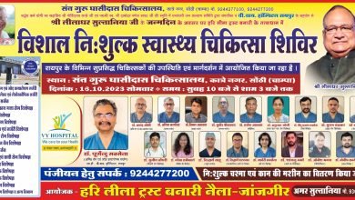 हरि लीला ट्रस्ट के चेयरमेन लीलाधर सुल्तानिया के जन्मदिन पर विशाल निःशुल्क स्वास्थ्य चिकित्सा शिविर का आयोजन कल, 10वीं व 12वीं के मेरिट छात्रों का किया जाएगा सम्मान चौथा स्तंभ || Console Corptech