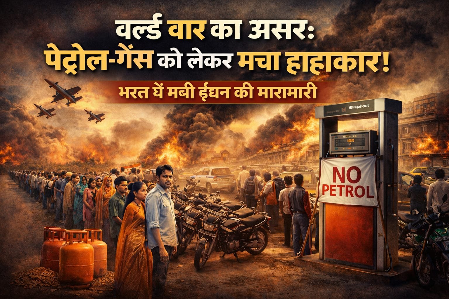 वर्ल्ड वार की आहट और भारत में ईंधन संकट की आशंका, LPG गैस के लिए लग रही लाइन 1 वर्ल्ड वार की आहट और भारत में ईंधन संकट की आशंका, LPG गैस के लिए लग रही लाइन चौथा स्तंभ || Console Corptech