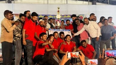 डीबी वेंचर्स कप रात्रिकालीन टेनिस बॉल क्रिकेट प्रतियोगिता में कैशलेस चिकित्सा सेवा कल्याण कर्मचारी संघ ने खिताब अपने नाम किया चौथा स्तंभ || Console Corptech