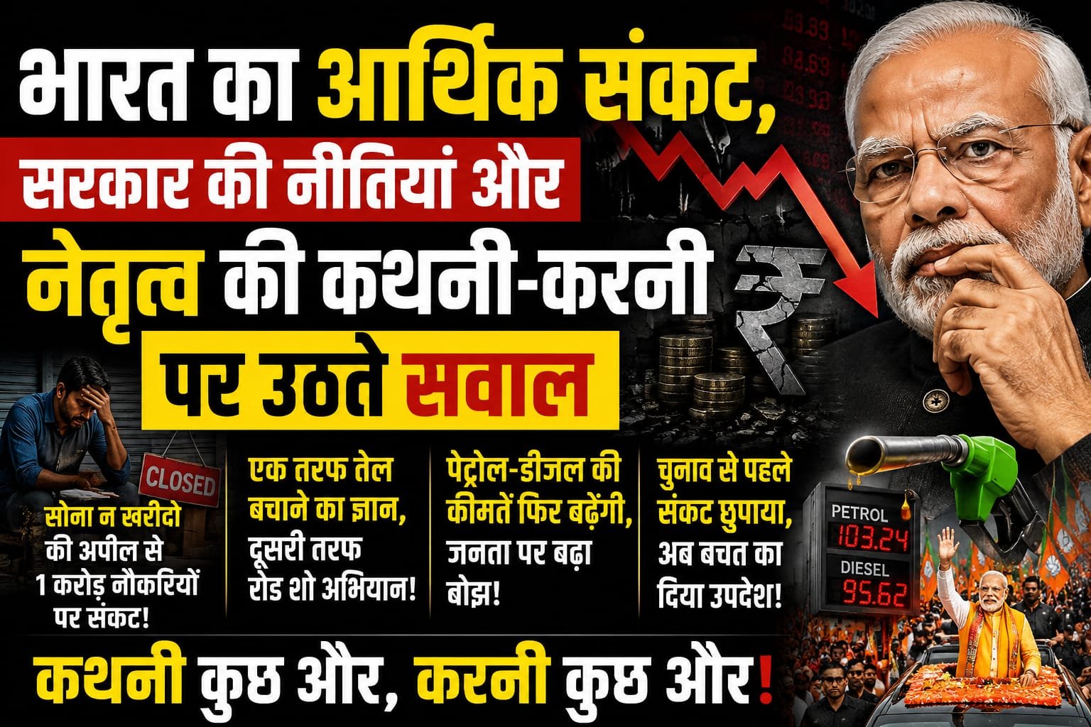 तेल बचाने का ज्ञान… और दूसरी तरफ रोड शो! सरकार की कथनी और करनी पर उठे तीखे सवाल चौथा स्तंभ || Console Corptech