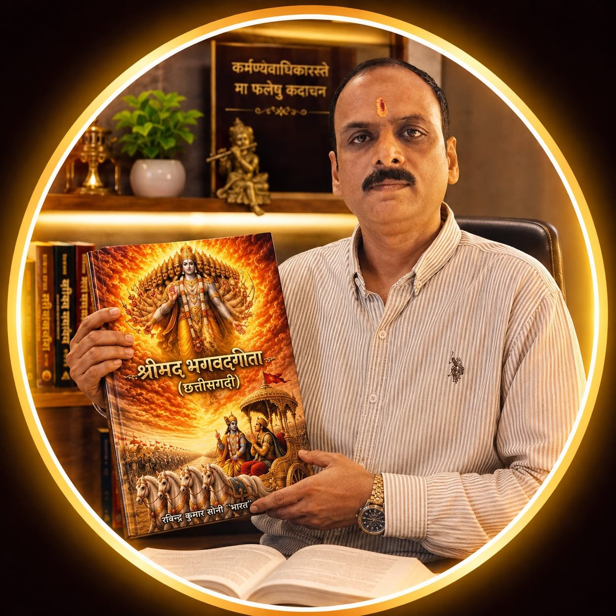 25 वर्षों की साधना रंग लाई: रविन्द्र कुमार सोनी की 'श्रीमद् भगवद्गीता (छत्तीसगढ़ी)' हुई प्रकाशित 1 25 वर्षों की साधना रंग लाई: रविन्द्र कुमार सोनी की 'श्रीमद् भगवद्गीता (छत्तीसगढ़ी)' हुई प्रकाशित चौथा स्तंभ || Kshititech