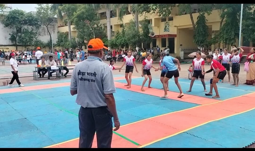 सरस्वती शिशु मंदिर चाम्पा में प्रांतीय कबड्डी प्रतियोगिता का भव्य शुभारंभ चौथा स्तंभ || Kshititech