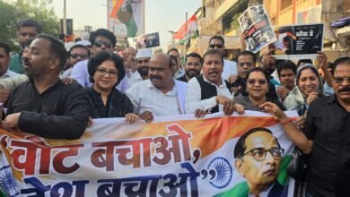 “वोट बचाओ, देश बचाओ” मार्च से गरजी कांग्रेस, मुख्य निर्वाचन आयुक्त ज्ञानेश कुमार के इस्तीफे और गिरफ्तारी की मांग 10 “वोट बचाओ, देश बचाओ” मार्च से गरजी कांग्रेस, मुख्य निर्वाचन आयुक्त ज्ञानेश कुमार के इस्तीफे और गिरफ्तारी की मांग चौथा स्तंभ || Kshititech