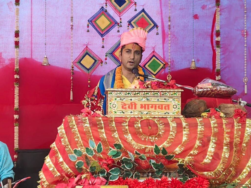 खोखरा मां मनकादाई मंदिर में नवरात्रि पर्व का शुभारंभ, पहले दिन से गूंजेगी देवी भागवत कथा की अमृतधारा चौथा स्तंभ || Kshititech